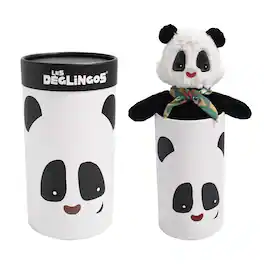 TriAction Toys - Les Deglingos Big Simply Plush Animal In Tube | Rototos the Panda - White