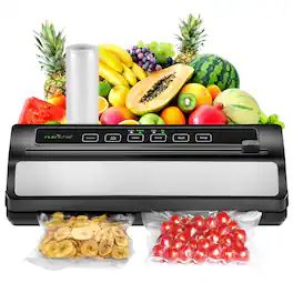 NutriChef - Food Vacuum Sealer Machine, Stainless - Black