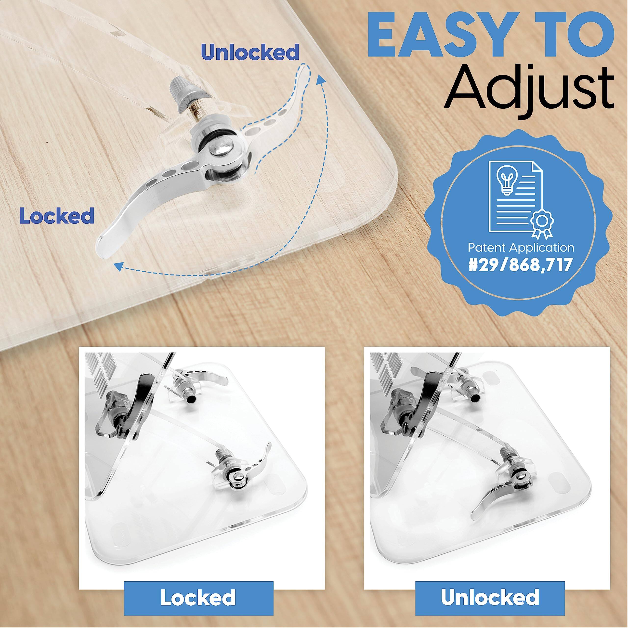 Unlocked  
Locked  

EASY TO Adjust  

Patent Application #29/868,717