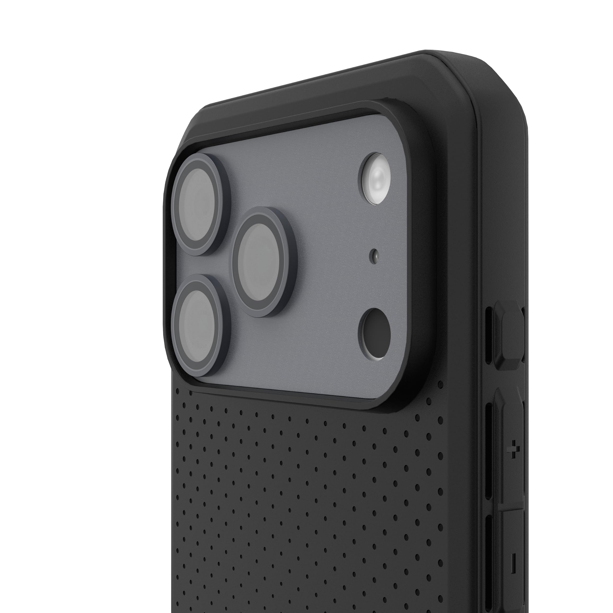 Alt View 4. UAG - iPhone 18 Pro Glass Camera Lens Protector & Camera Plate Protector, Aluminosilicate Glass & Aluminum Backplate - Space Grey.