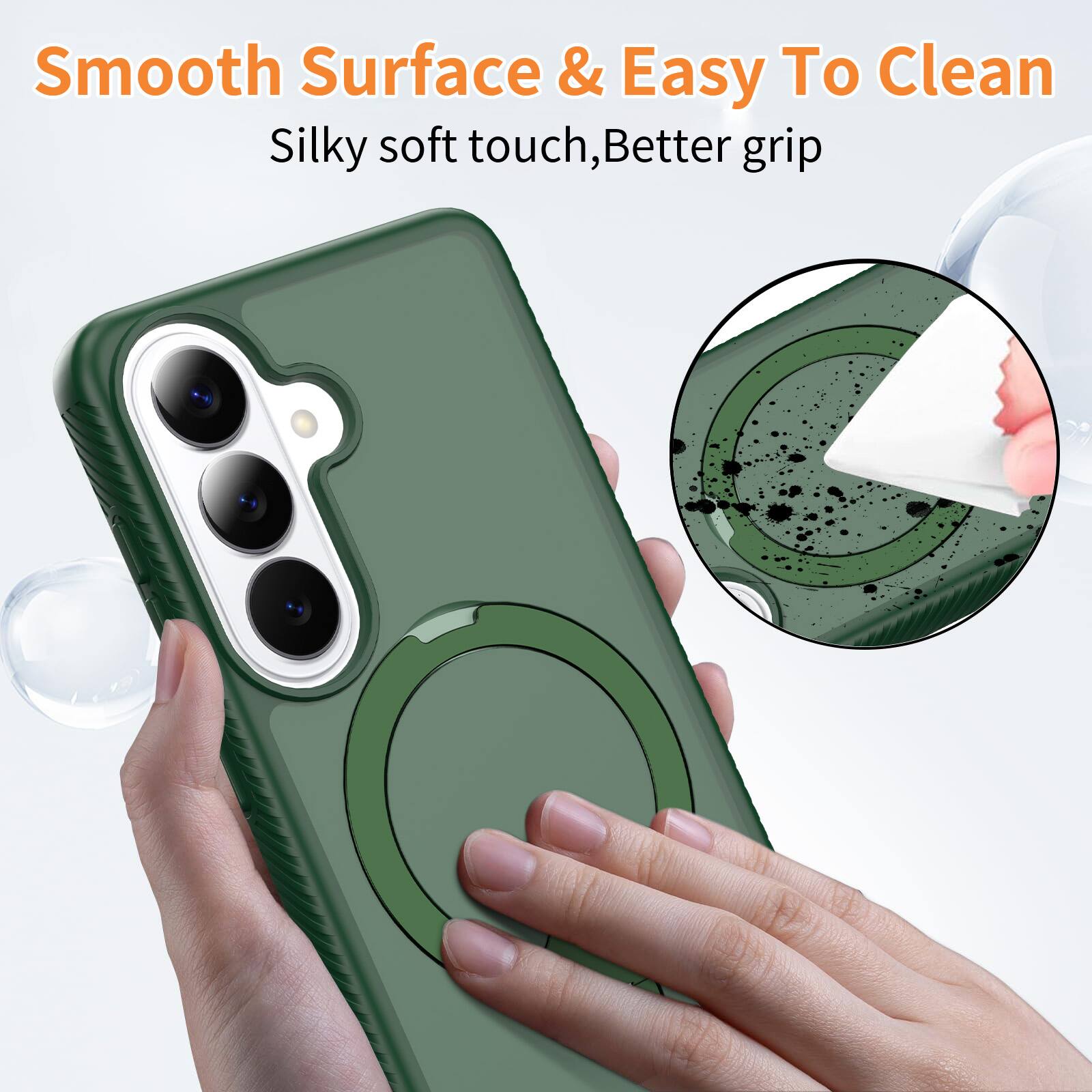 Smooth Surface & Easy To Clean  
Silky soft touch, Better grip