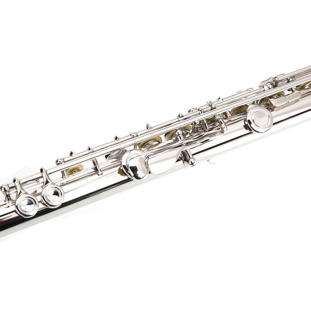 Back. Winado - C Flutes with E-split, Orchestra Closed Hole Flute Kit for Beginners & Professionals, 16 Keys Musical Nickel Flute.