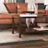 Alt View 13. Walker Edison - Rustic Farmhouse Wood Coffee Table - Dark Walnut.