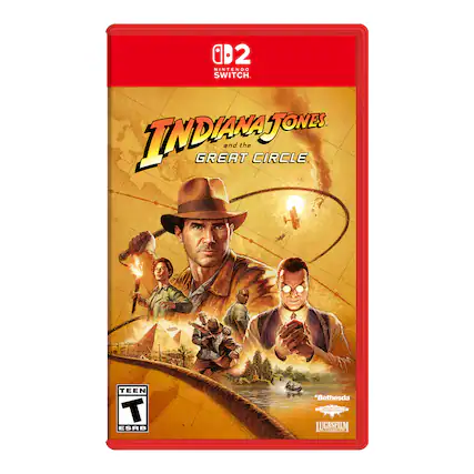 02 NINTENDO SWITCH. INDIANA JONES and the GREAT CIRCLE. TEEN ESRB "Bethesda" "Lucasfilm" - T (Teen 13+)