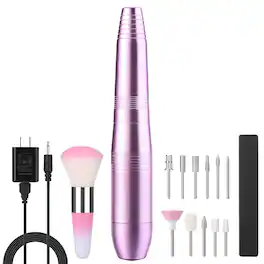 Fitnate - Electric Nail Drill Kit Prol Gel Polish Nail File Brush Grinder Machine - Purple