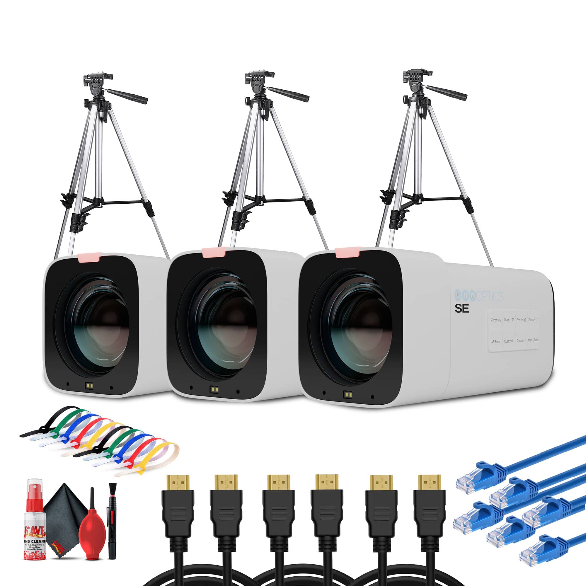 PTZOptics - Studio SE Hive-Linked PTZ Camera w/ 12x Optical Zoom, HD Streaming–White | More