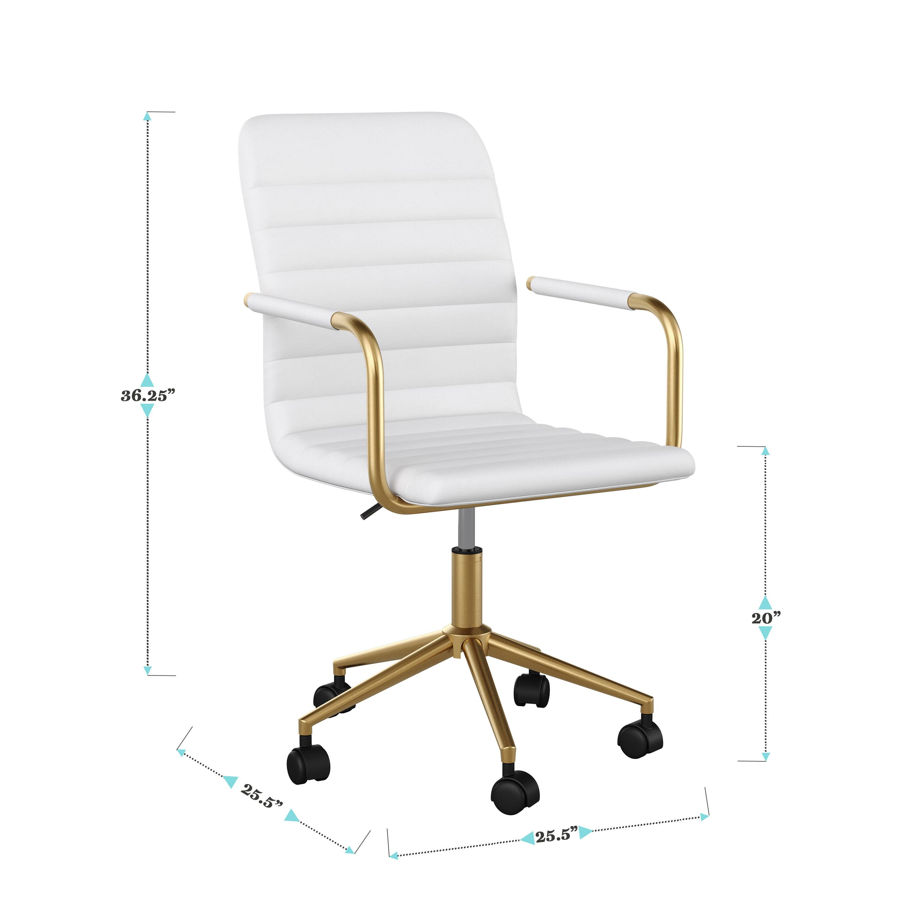 The text on the image reads: "36.25" 20" 25.5" 25.5". This indicates the dimensions of the chair, with the height being 20 inches and the width being 25.5 inches.