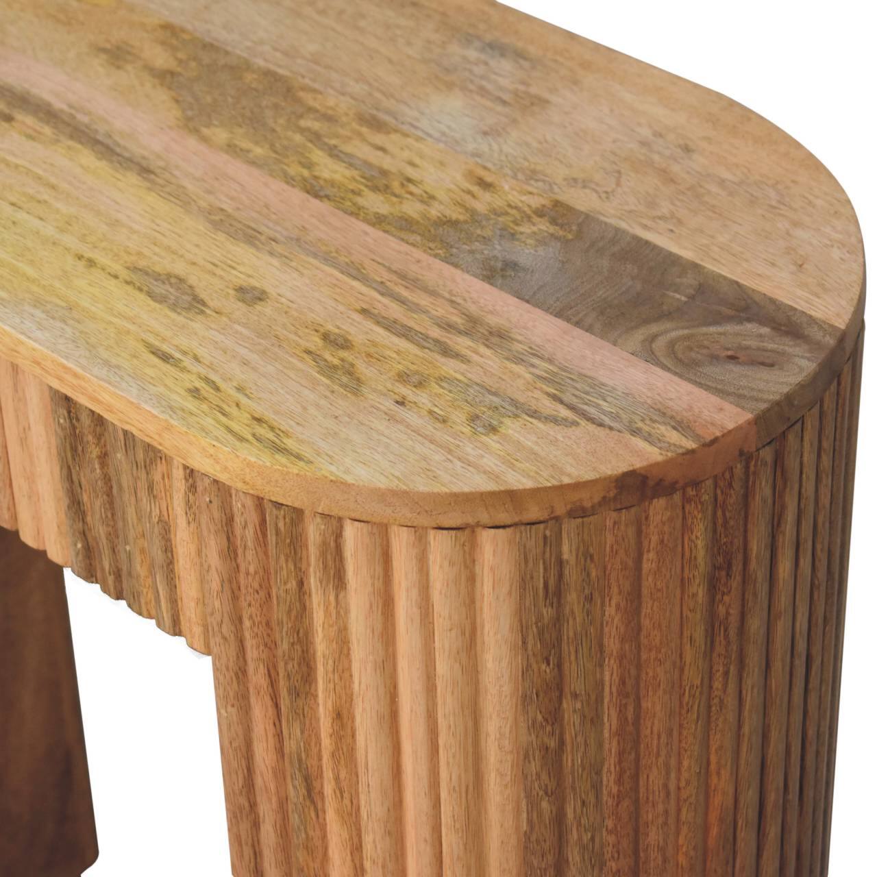 Alt View 2. Artisan Furniture - Artisan Furniture Solid Wood Soba Straight Console Table, 1 Drawer, Light Brown - Brown.