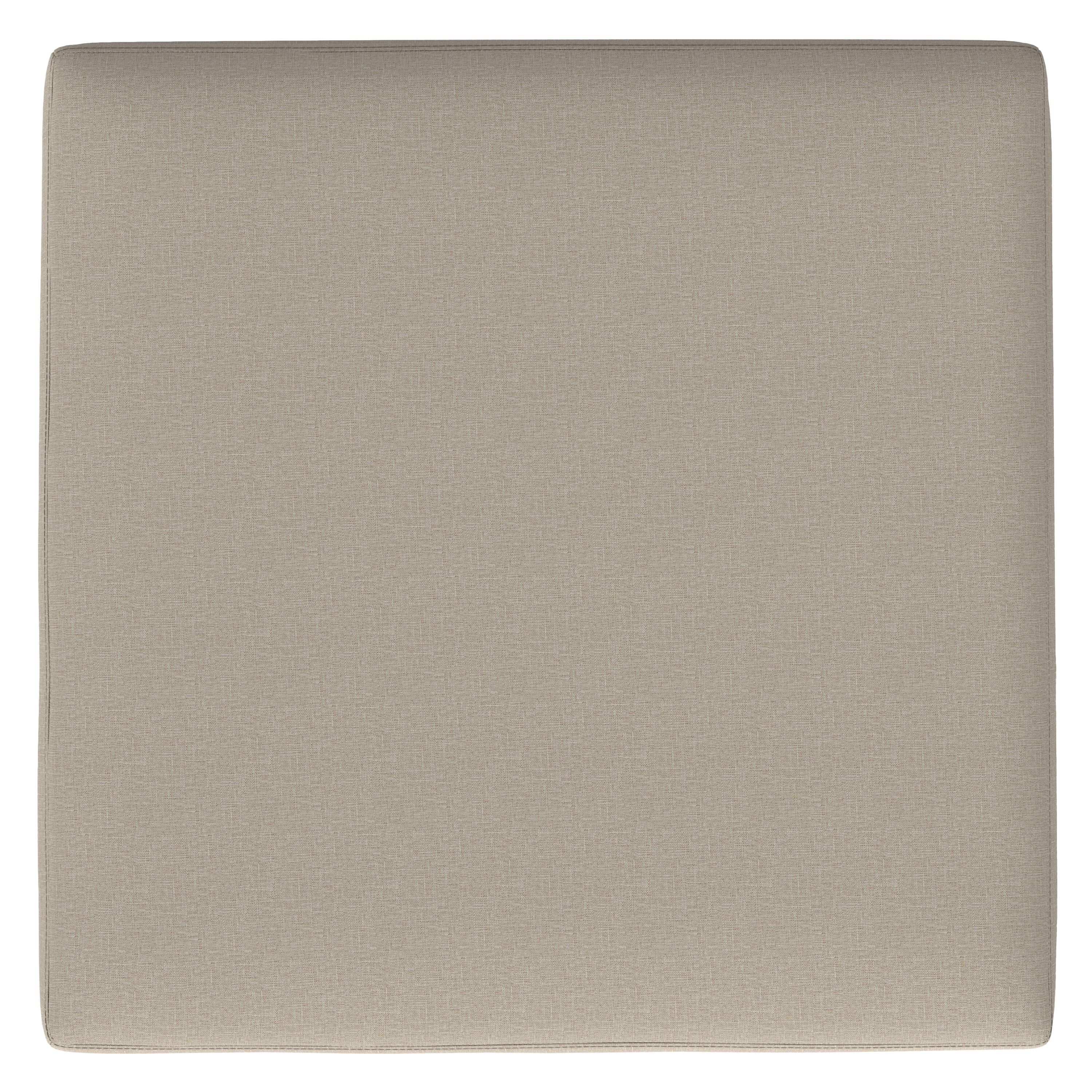 Alt View 1. Simpli Home - Owen 40 inch Wide XL Square Coffee Table Storage Ottoman in Natural Polyester Fabric - Natural.