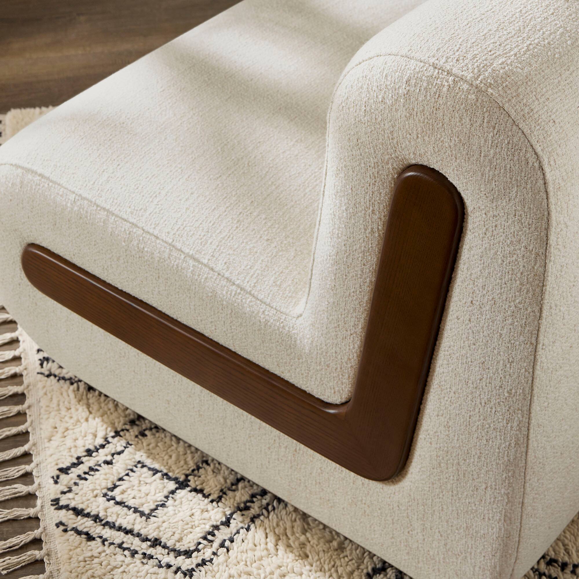 Alt View 1. Modway - Denby Linen Blend Accent Chair by Modway - Ivory.