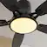 Alt View 5. Siljoy - 52 Inch Black Low Profile Flush Mount Ceiling Fan with Ligh and Remote Reversible Dimmable for Bedroom Living Room - Black.
