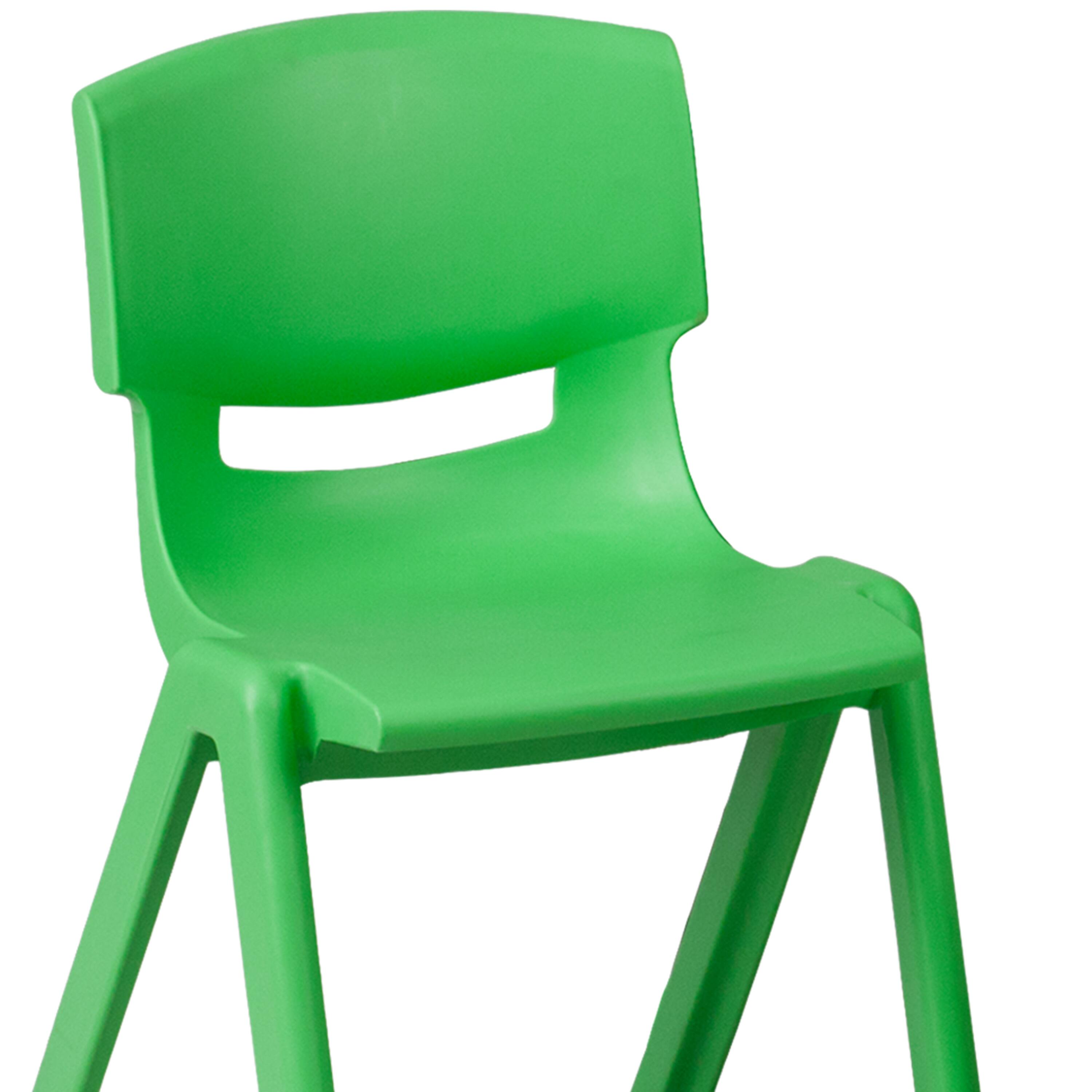 Alt View 13. Alamont Home - Emmy 23.625"W x 47.25"L Rectangular Green Plastic Activity Table Set with 6 Chairs - Green.