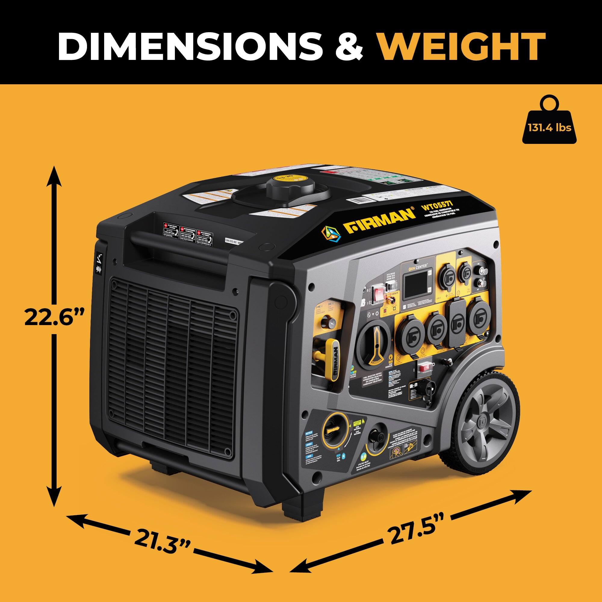 DIMENSIONS & WEIGHT

131.4 lbs

22.6"

21.3"

27.5"