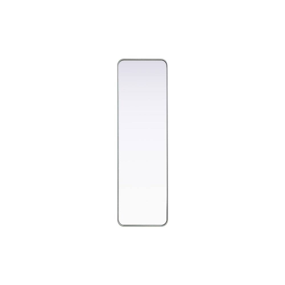 Alt View 8. Elegant Decor - Contour Metal Rectangle Mirror 18x60 in Silver - Silver.
