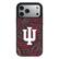 Front. Keyscaper - Indiana Hoosiers Paisley iPhone Magnetic Bump Case - 16 Pro Max - Black.