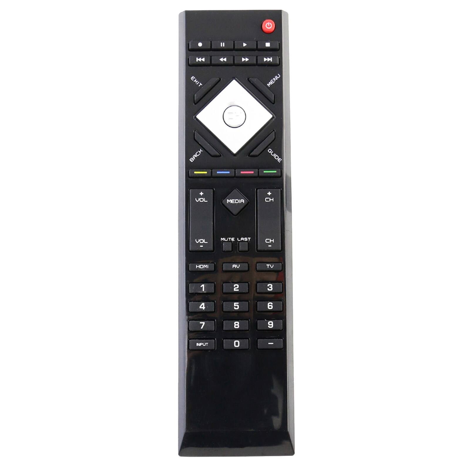 I H4 H M EHIT MENU BACK GUIDE VOL MEDIA C VOL MUTE LAST CH HOM RU TV 1 2 3 4 5 6 7 8 9 INPUT 0