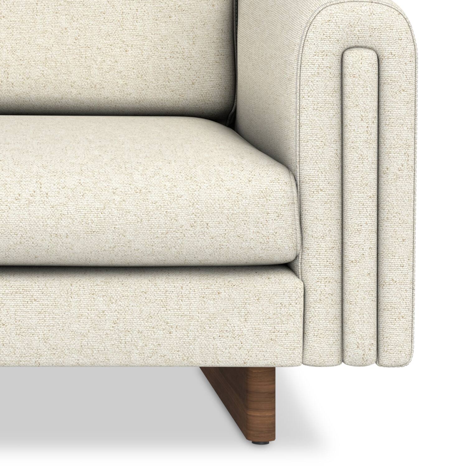 Alt View 2. Simpli Home - Jones 84 inch Wide Contemporary Sofa in Ivory Tightly Woven Performance Fabric - Ivory.