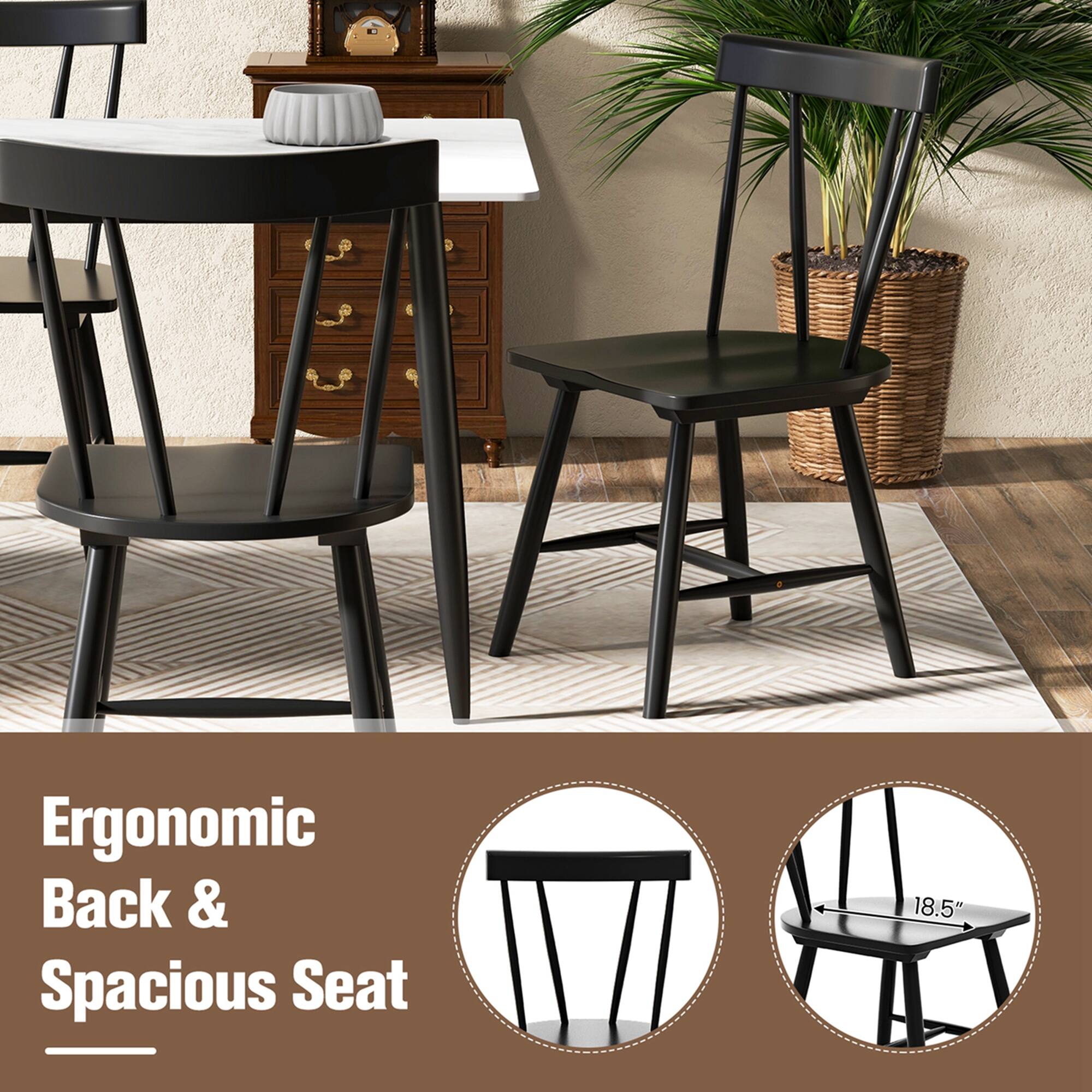 Ergonomic Back & Spacious Seat 18.5"
