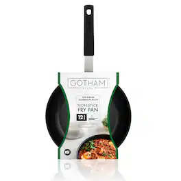 Gotham Steel - Professional Series NSF 12'' Fry Pan with Removeable Rubber Handle - Silver
