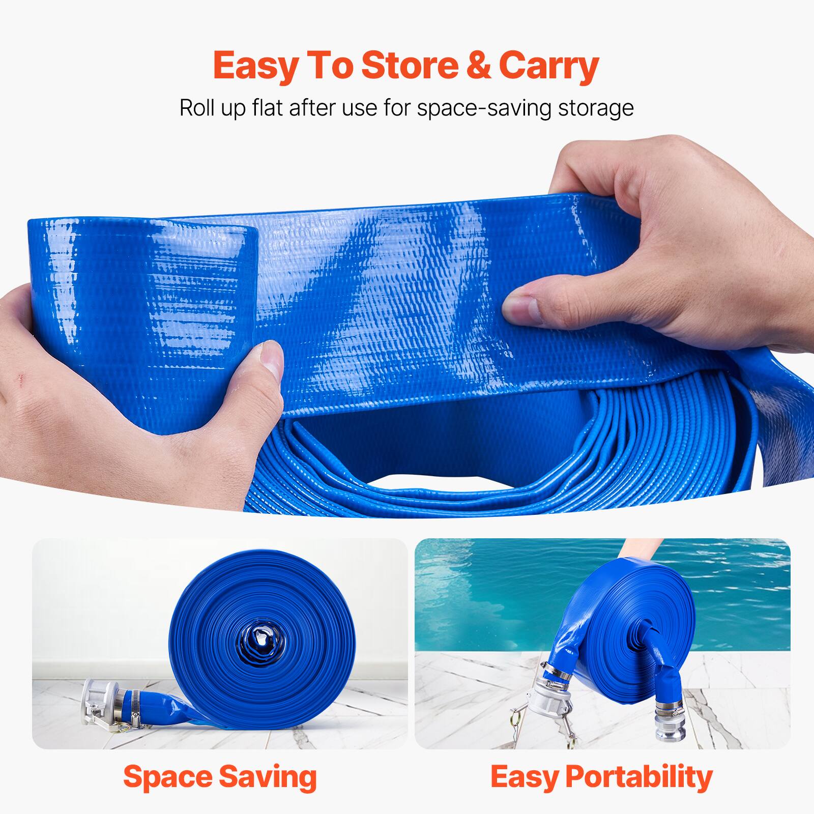 Easy To Store & Carry  
Roll up flat after use for space-saving storage

Space Saving

Easy Portability