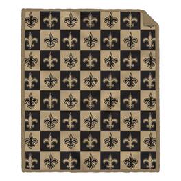 Pegasus - New Orleans Saints 60" x 70" Tonal Logo Box Ultra Cozy Sherpa Blanket - Multicolor
