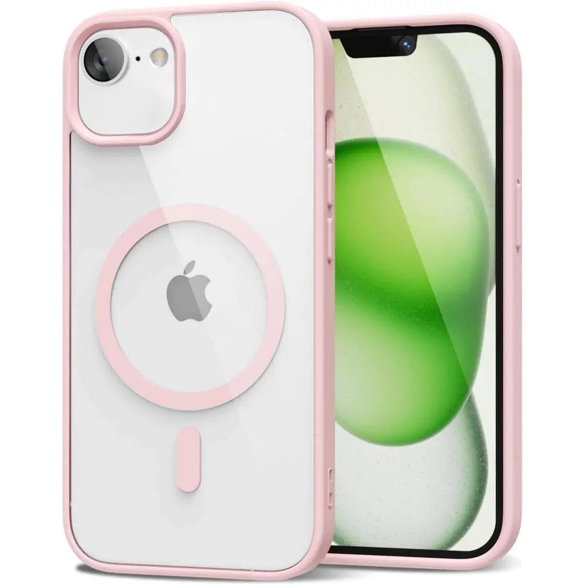 Front. Entronix - Entronix [Magnetic] Case for iPhone 17e - [Clear Back] Soft Matte Frame - Pink.