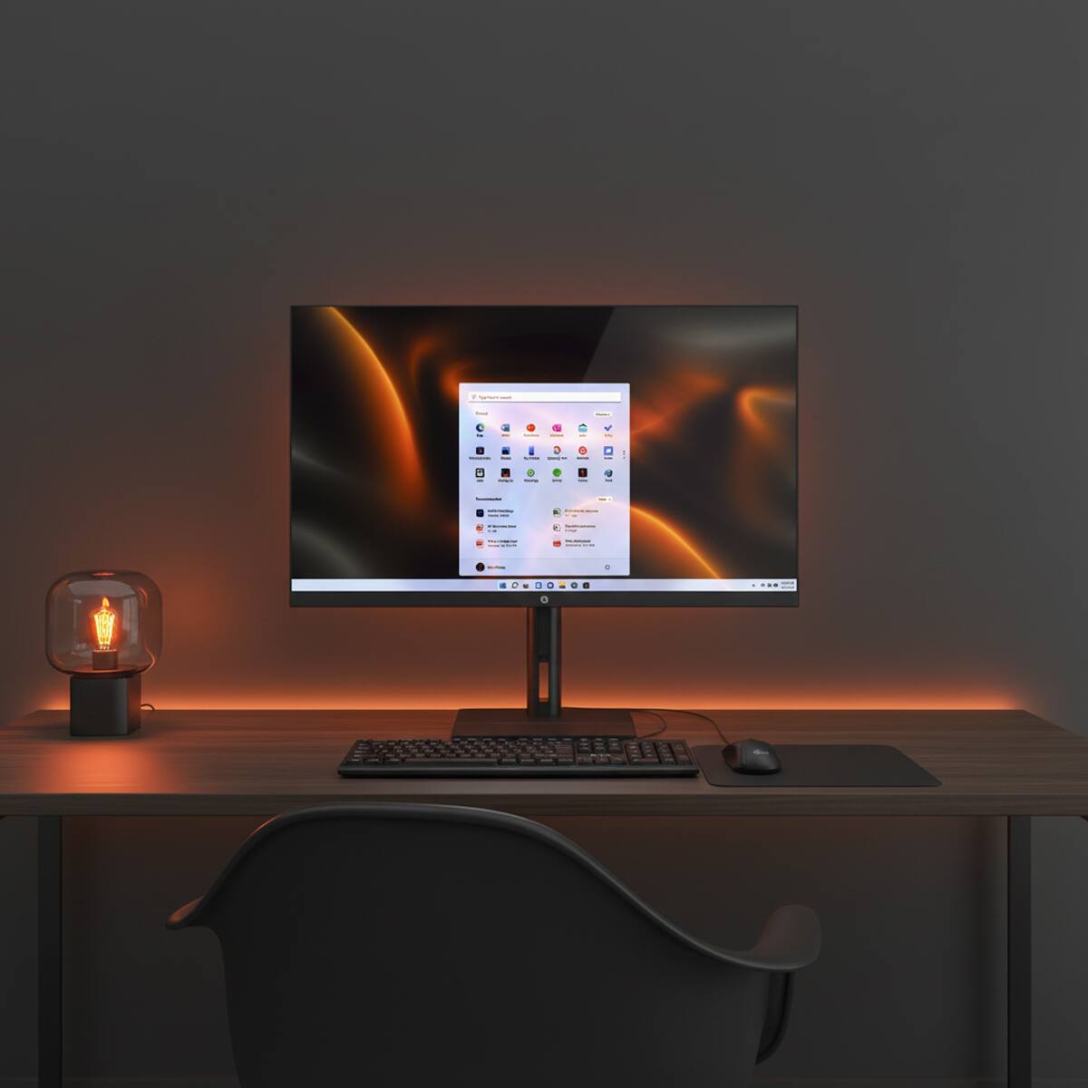 Alt View 6. Qian - Qian Helios 27" All‑in‑One – Intel Core i5‑1135G7, 16GB DDR4, 512GB NVMe SSD, Wi‑Fi 6, FHD Display, 5MP Webcam - Black.