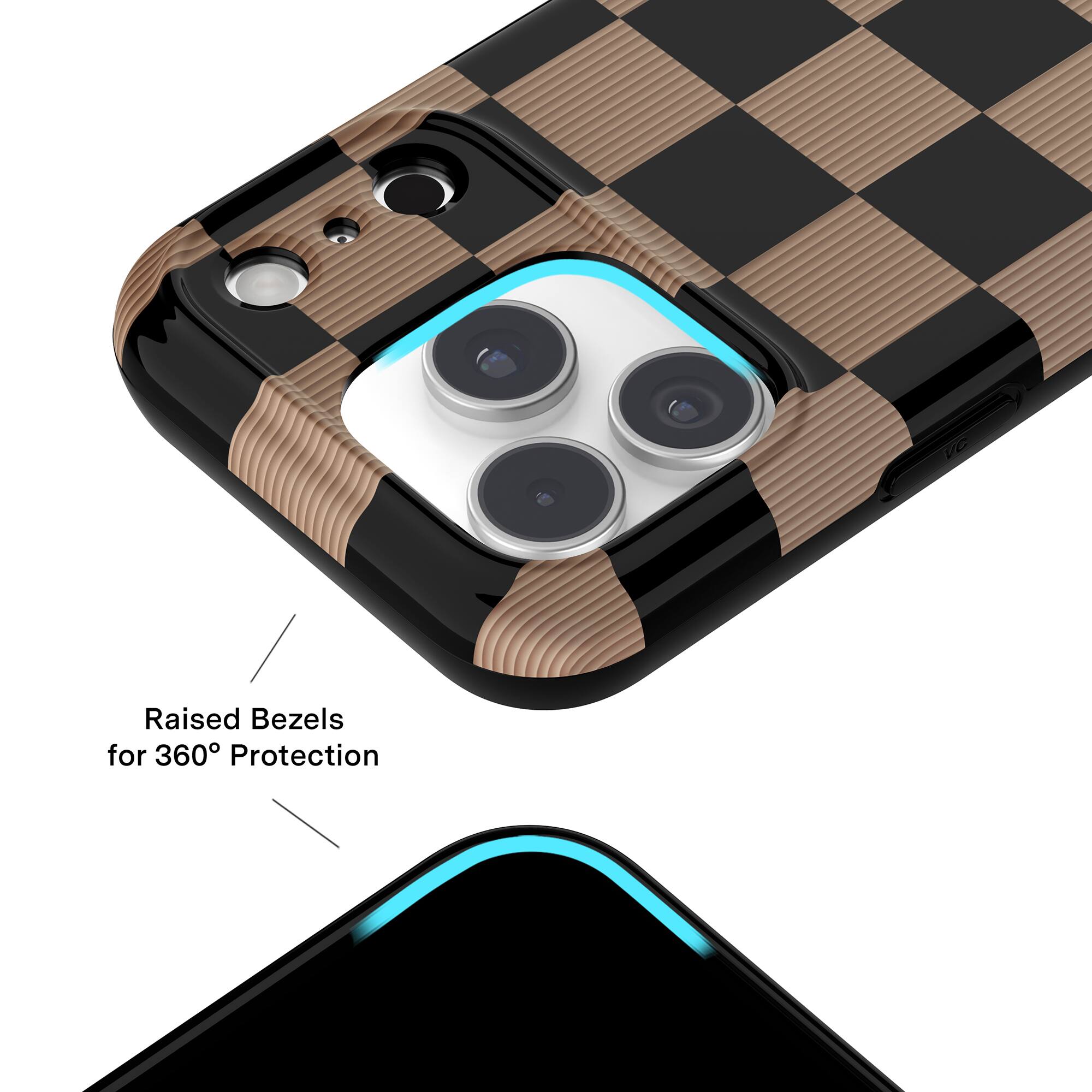 Raised Bezels for 360° Protection