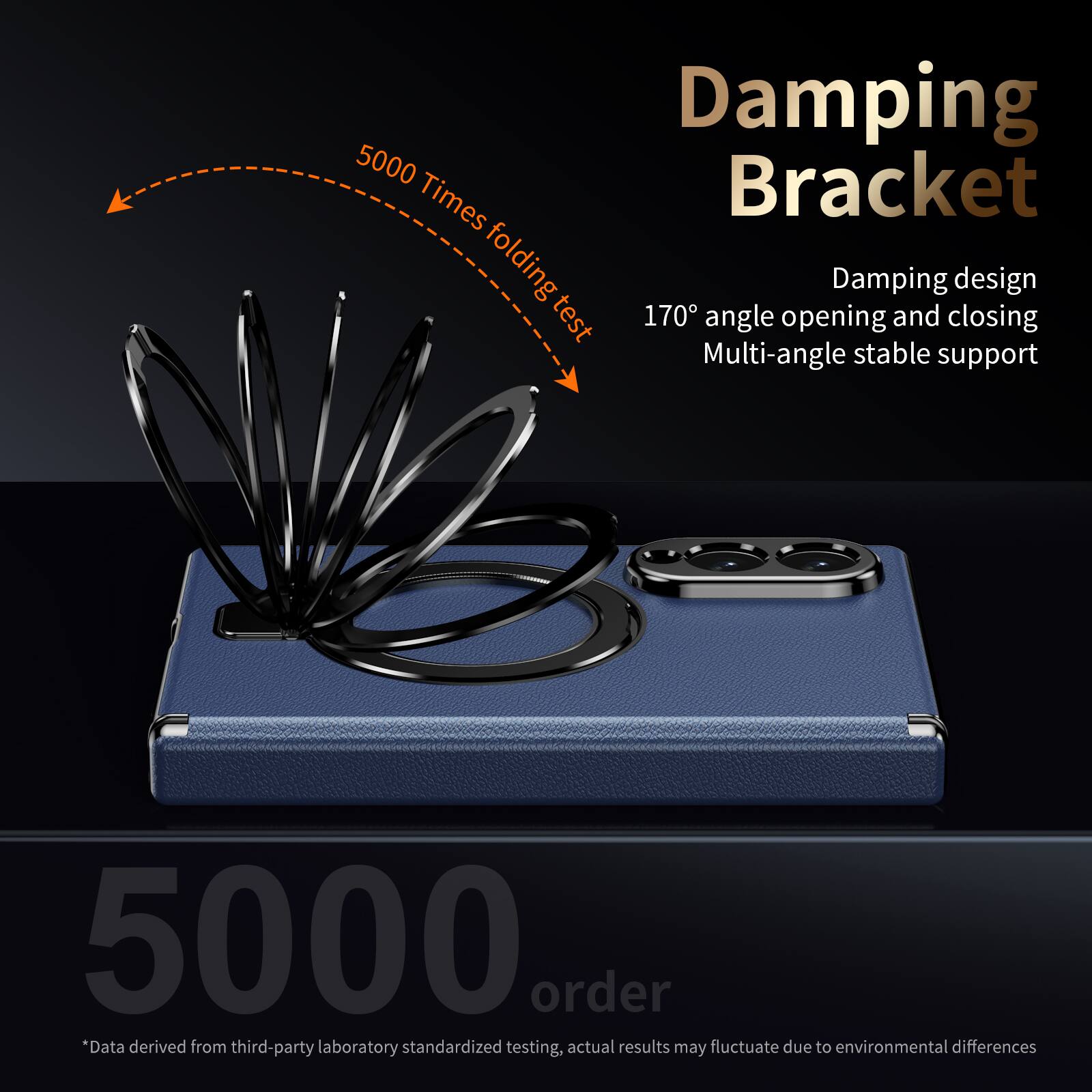 Damping Bracket

5000 Times folding test

Damping design
170° angle opening and closing
Multi-angle stable support

5000 order

*Data derived from third-party laboratory standardized testing, actual results may fluctuate due to environmental differences