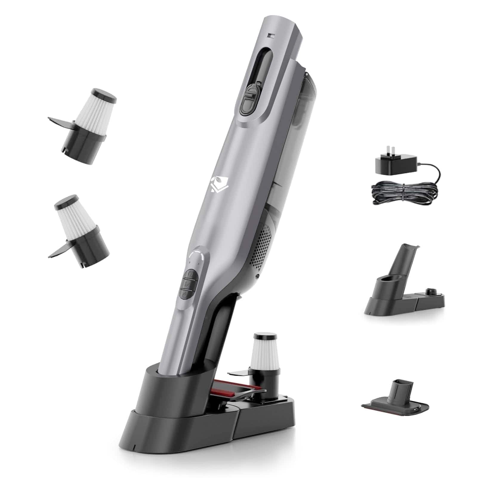 AYONTIN - Rechargeable Handheld Vacuum, Lightweight Hand Vacuum Cordless, Powerful Suction, One-Touch Empty, LED Lights