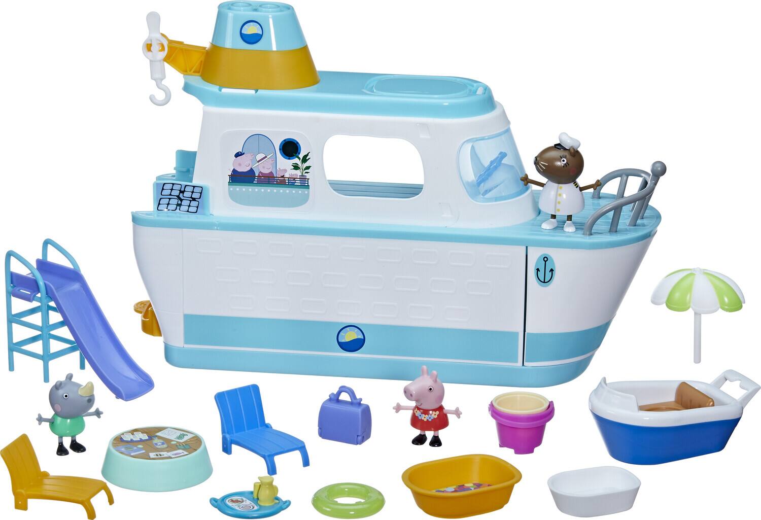 Alt View 1. Hasbro - Hasbro Collectibles - Peppa Pig - Peppa's Cruise Ship Playset   - Collectibles - Multicolor.