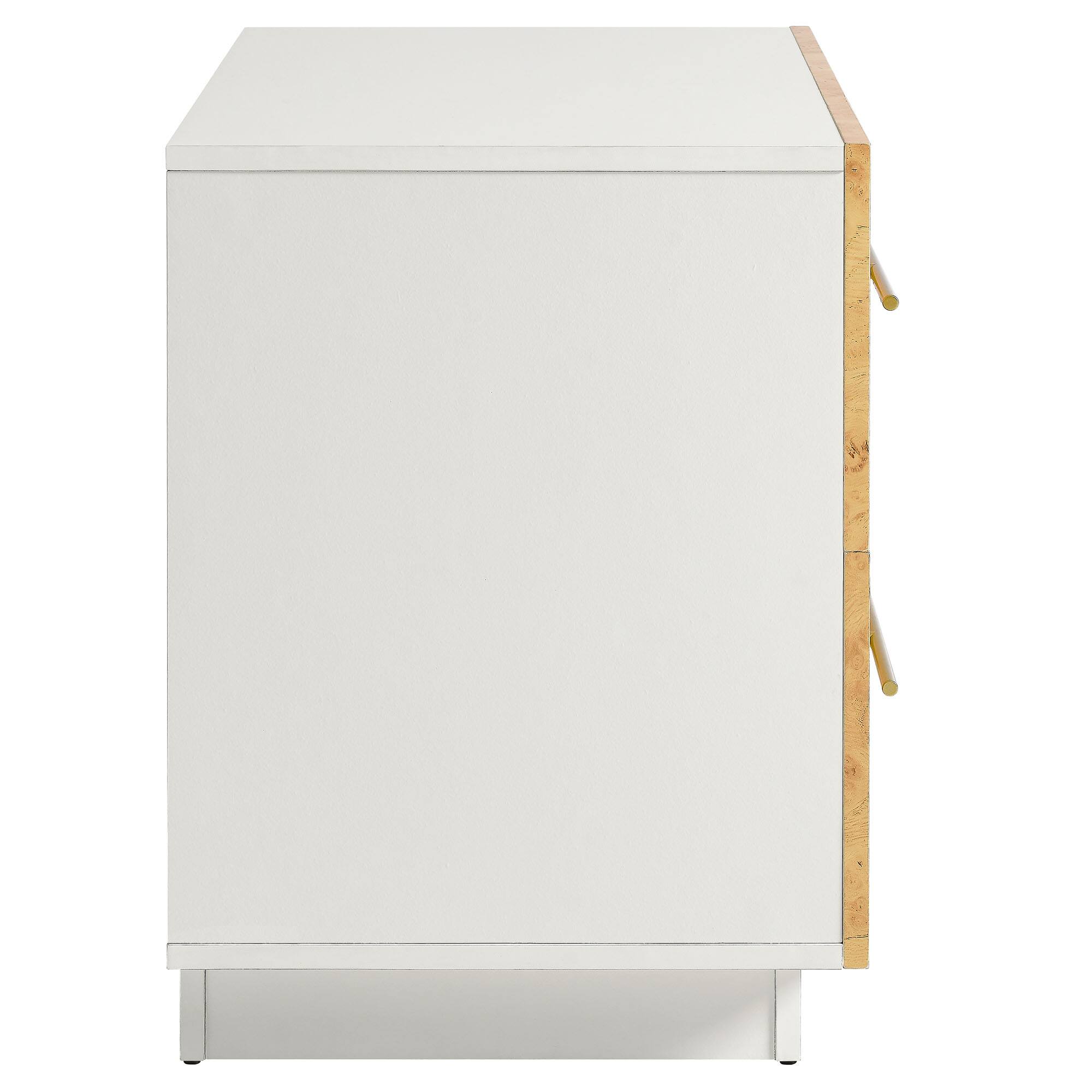 Alt View 2. Modway - Abel 2-Drawer Burl Wood Nightstand by Modway - White Bleached Burl.