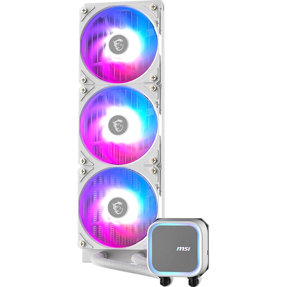 Alt View 3. MSI - MAG Coreliquid A13 360 AIO ARGB CPU Liquid Cooler CLA13360WT - White.