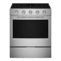 KitchenAid - 30 in. Wide 5 burners 5.0 cu. ft. Slide-in Gas Range with Convection Cooking Modes - Stainless Steel