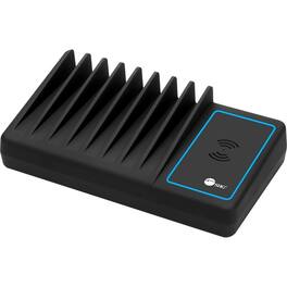 SIIG Inc - SIIG 10-Port USB-A/C & Wireless Charging Station With Ambient Light Deck - Allows you to power and charge up to 9 USB-A - Black