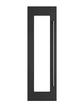 Front. Viking - 24"W. Door Panel for Viking Veil FDWCIC7240L Left Hinge Wine Models - Cast Black - Cast Black.