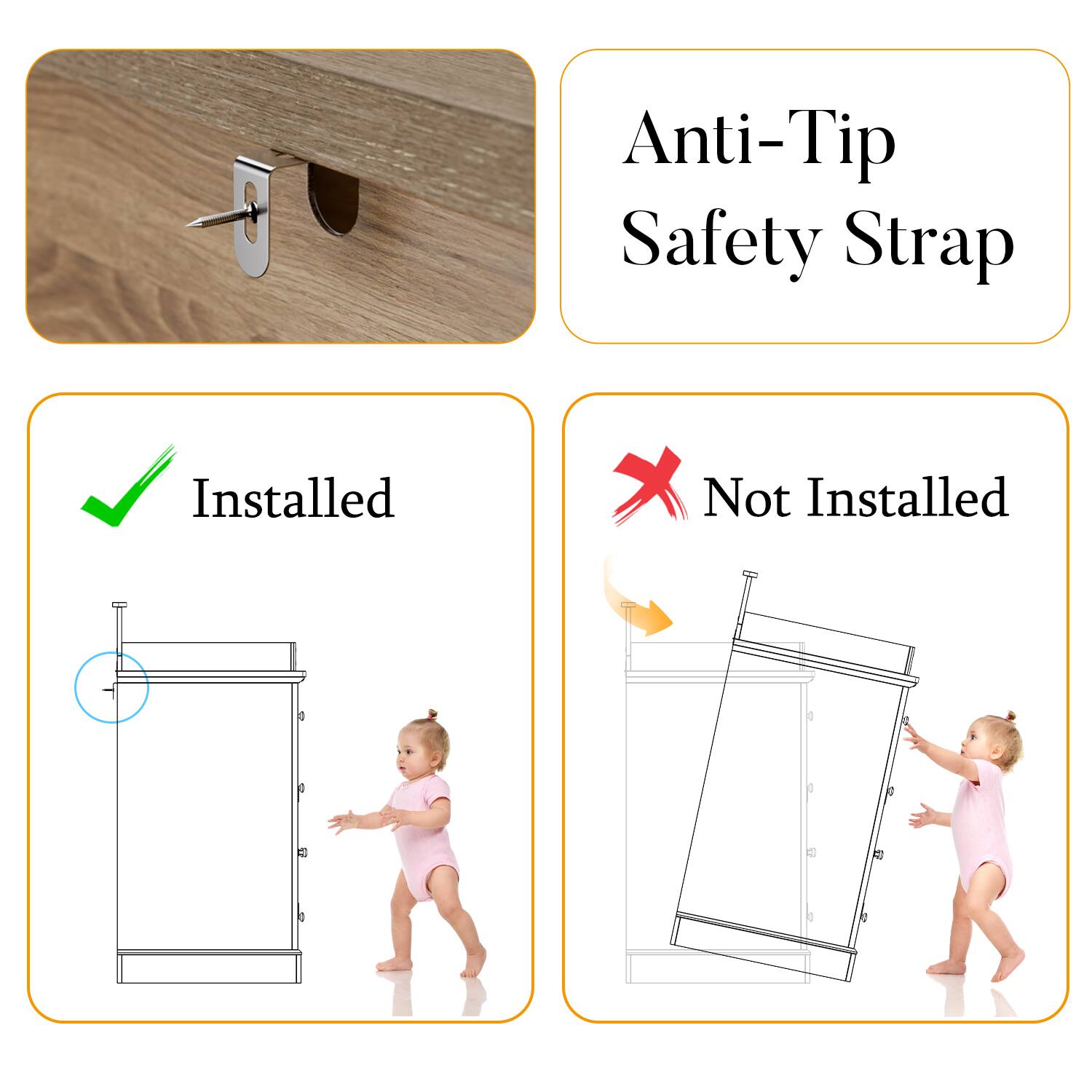 Anti-Tip Safety Strap

Installed

Not Installed