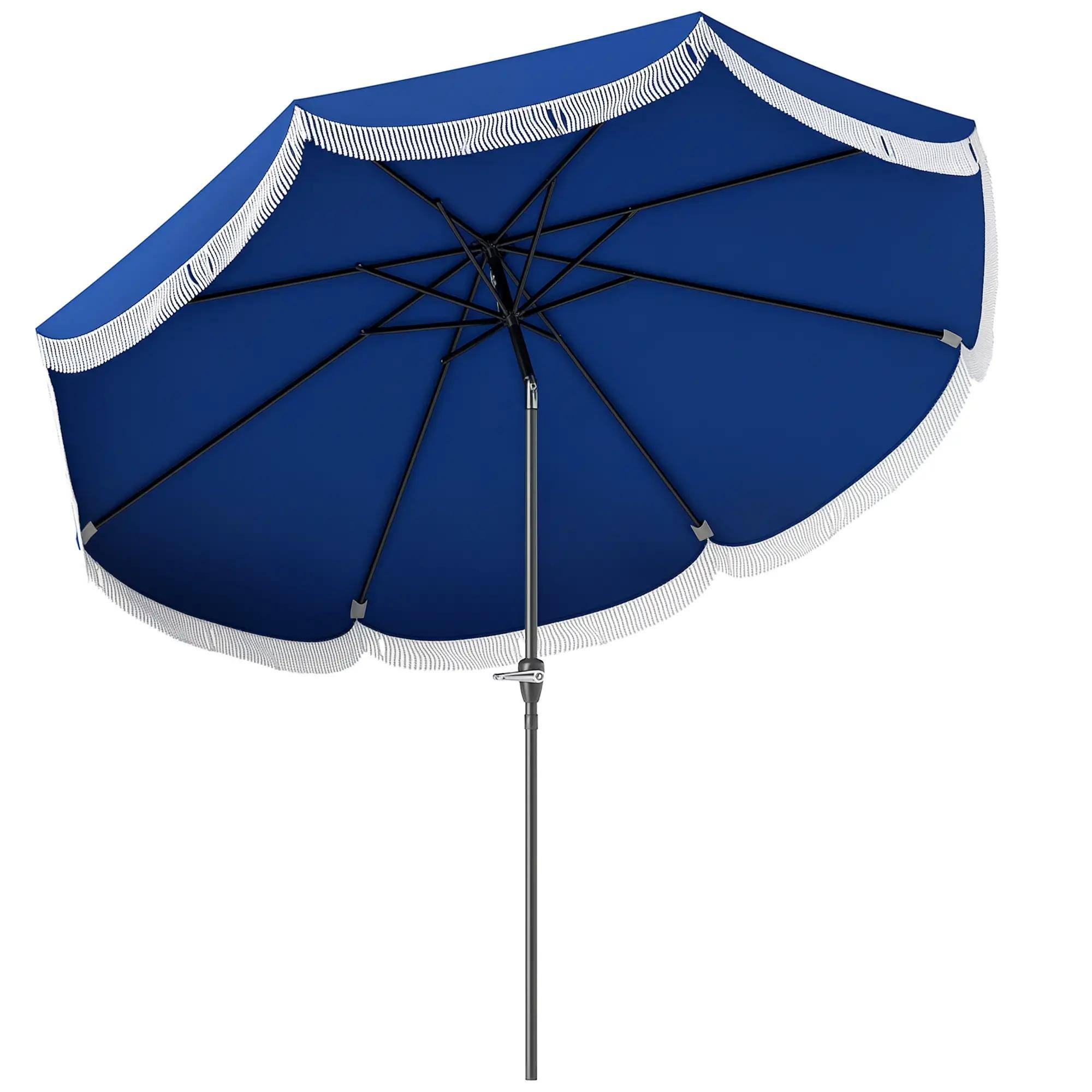 Alt View 7. Spaco - Spaco 9FT Patio Umbrella, UPF 30+, Crank, Push Button Tilt, Vented for Deck - Navy Blue.
