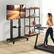 Left. Costway - Rolling TV Stand for Most 32"-85" Flat/Curved LED/LCD/OLED/4K TVs up to 132 LBS - Black.