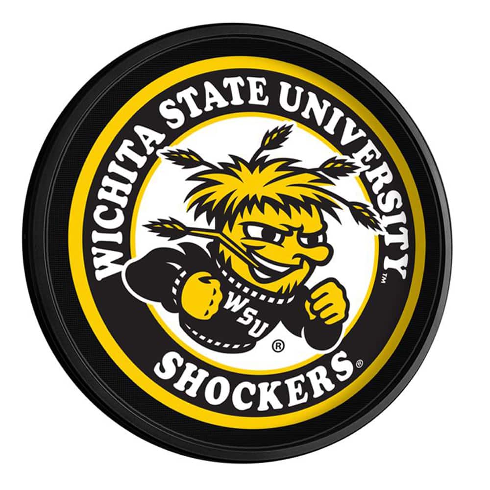 The Fan-Brand - Wichita State Shockers 18'' x 18'' Mascot Slimline Illuminated Wall Sign - Multicolor