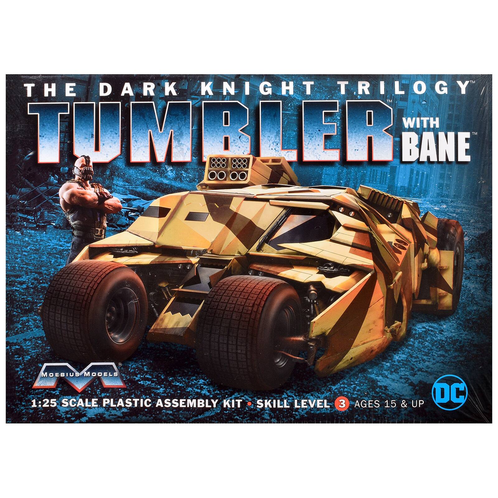 THE DARK KNIGHT TRILOGY TUMBLER WITH BANE

MOEBIUS MODELS A 1:25 SCALE PLASTIC ASSEMBLY DC KIT SKILL LEVEL 3 AGES 15 & UP