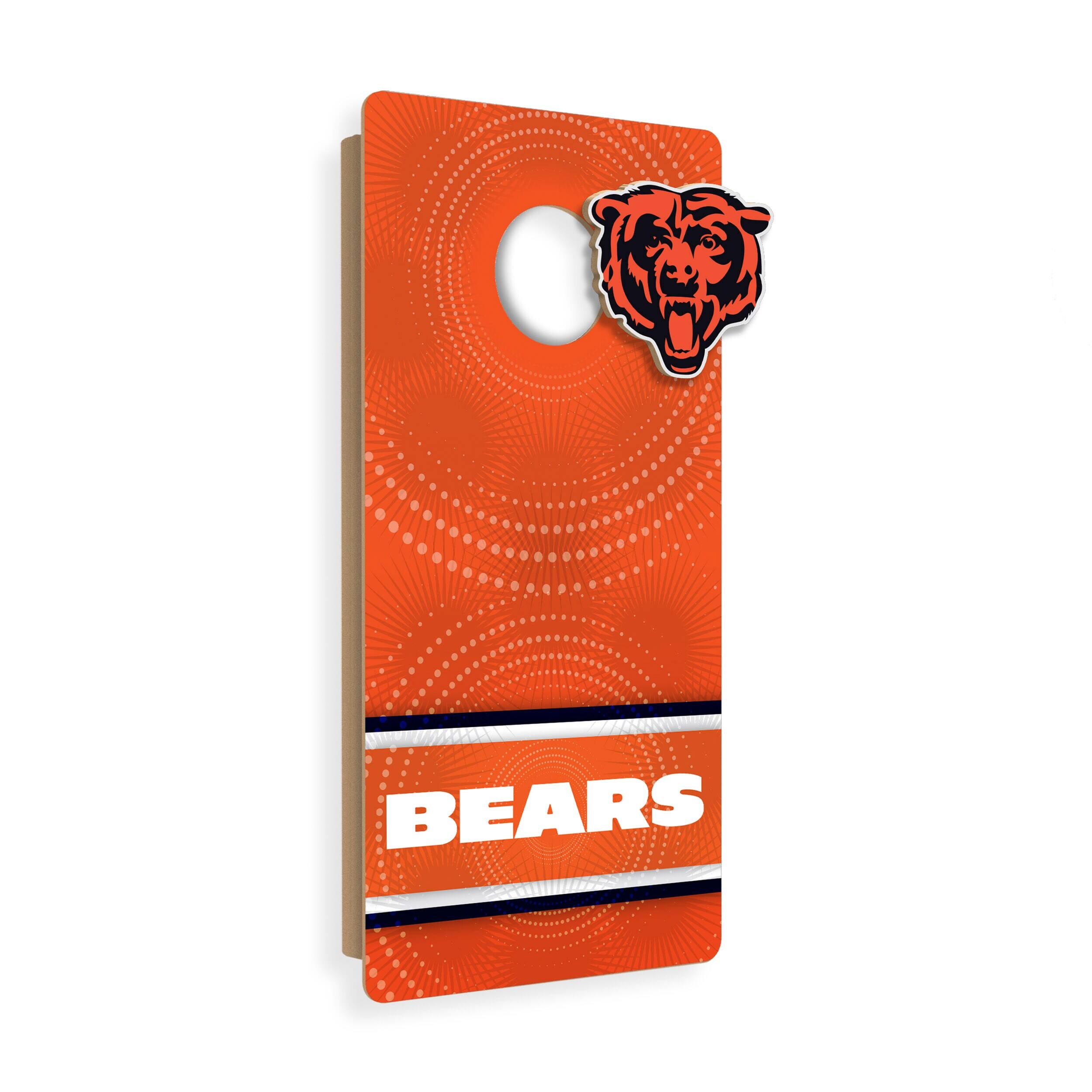 Front. Fan Creations - Chicago Bears Wall Hanging Cornhole Board - Multicolor.
