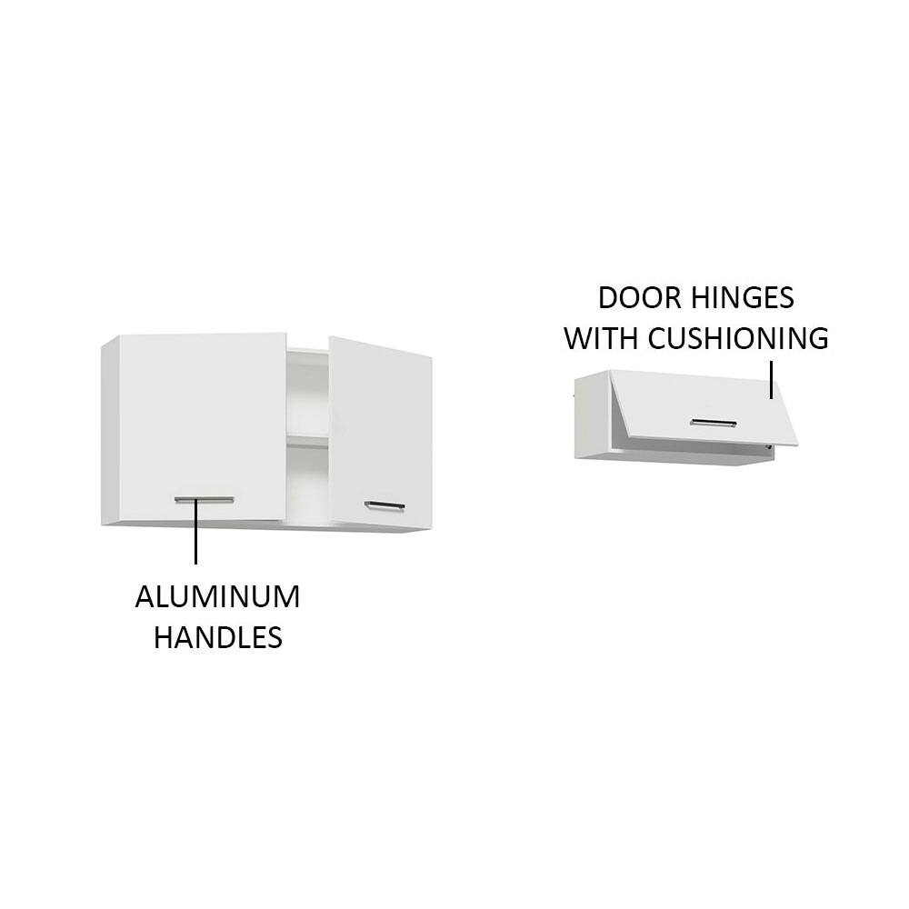 DOOR HINGES WITH CUSHIONING  
ALUMINUM HANDLES