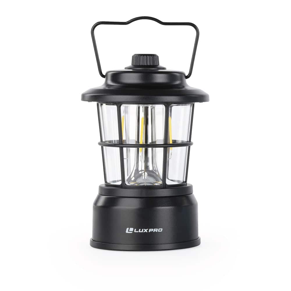 LUXPRO - Retro LED Lantern, 265 Lumens - Black
