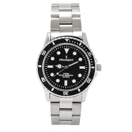 Peugeot - Men's 40mm Sport Bezel Stainless Steel Bracelet Watch - Silver