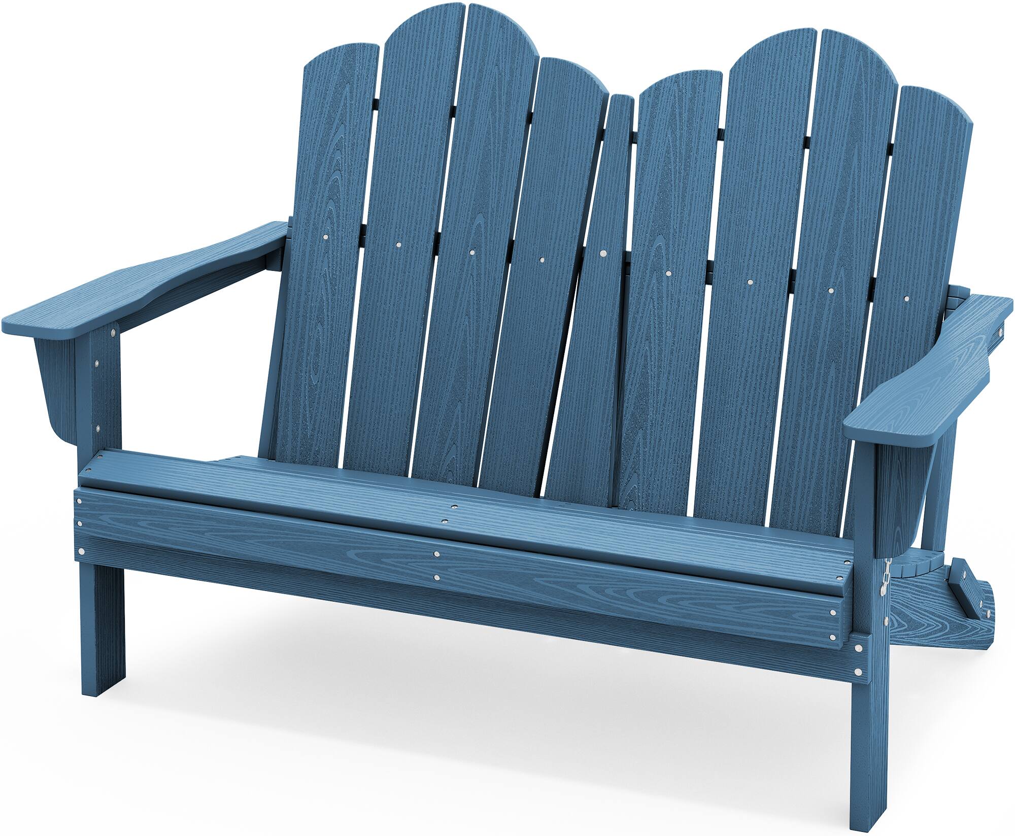 SERWALL - Folding Adirondack Bench, HDPE All-Weather, 660lbs Cap - Navy price history on PriceWatchPro