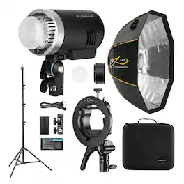 Flashpoint - XPLOR 300 Pro TTL R2 Battery-Powered Outdoor Flash Parasnap Kit