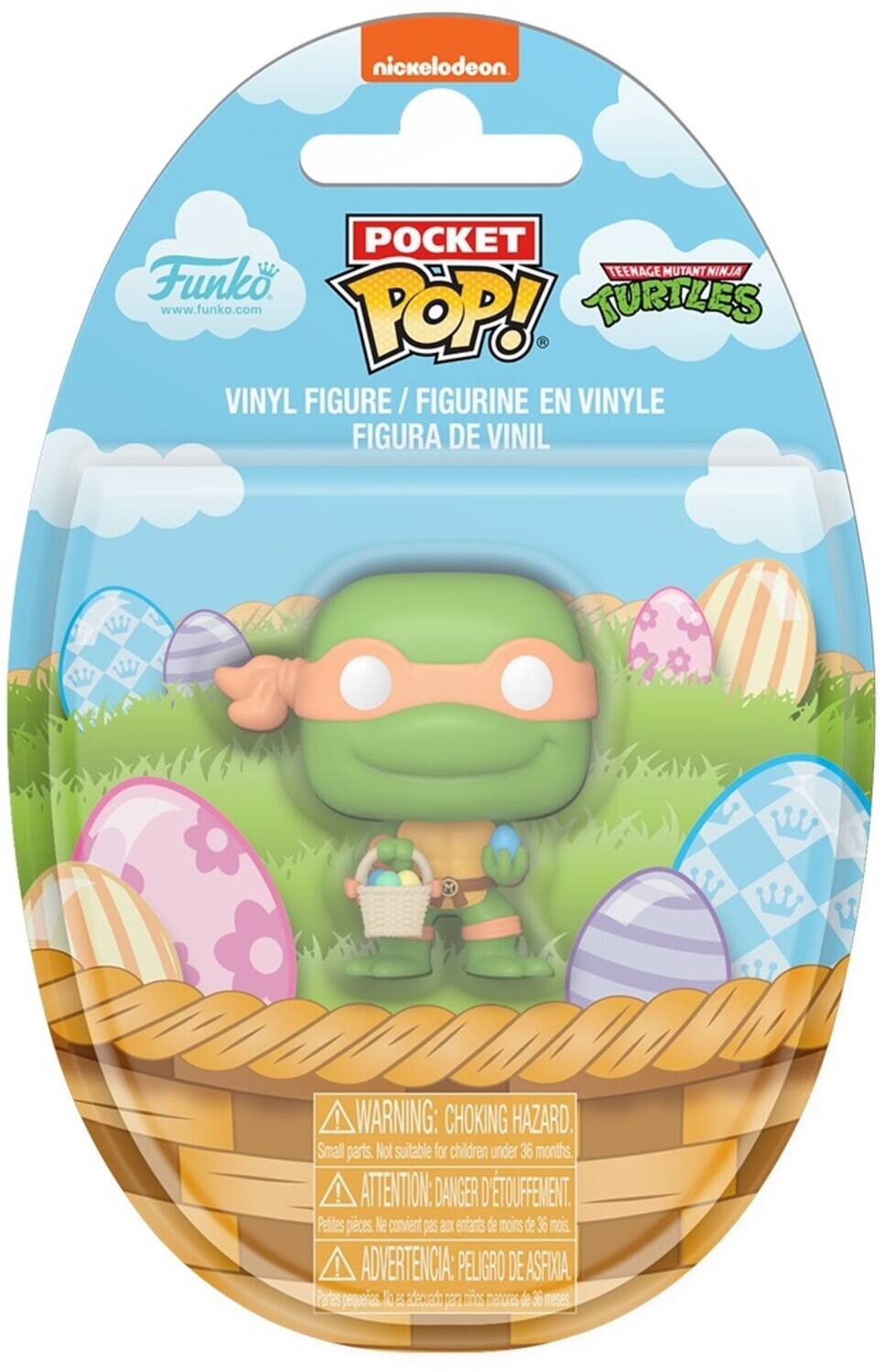 nickelodeon  
POCKET POP!  
TEENAGE MUTANT NINJA TURTLES  

Funko  
www.funko.com  

VINYL FIGURE / FIGURINE EN VINYLE / FIGURA DE VINIL  

WARNING: CHOKING HAZARD. Small parts. Not suitable for children under 36 months.  
ATTENTION: DANGER D'ÉTOUFFEMENT. Petites pièces. Ne convient pas aux enfants de moins de 36 mois.  
ADVERTENCIA: PELIGRO DE ASFIXIA. Partes pequeñas. No adecuado para niños menores de 36 meses.
