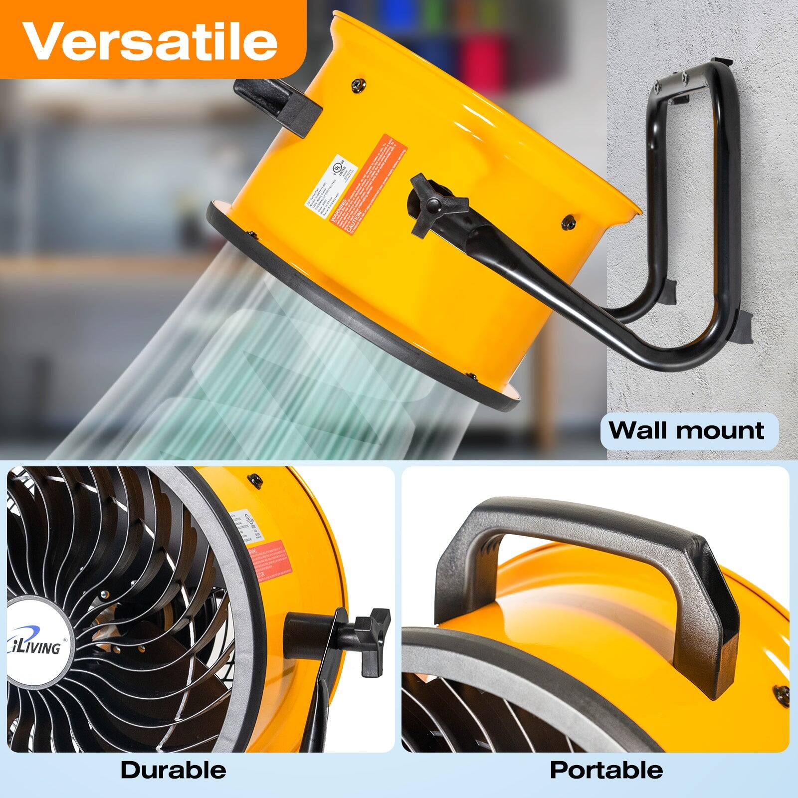 Versatile  
Durable  
Wall mount  
Portable