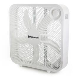 Impress - 20-Inch 3-Speed Box Fan - White